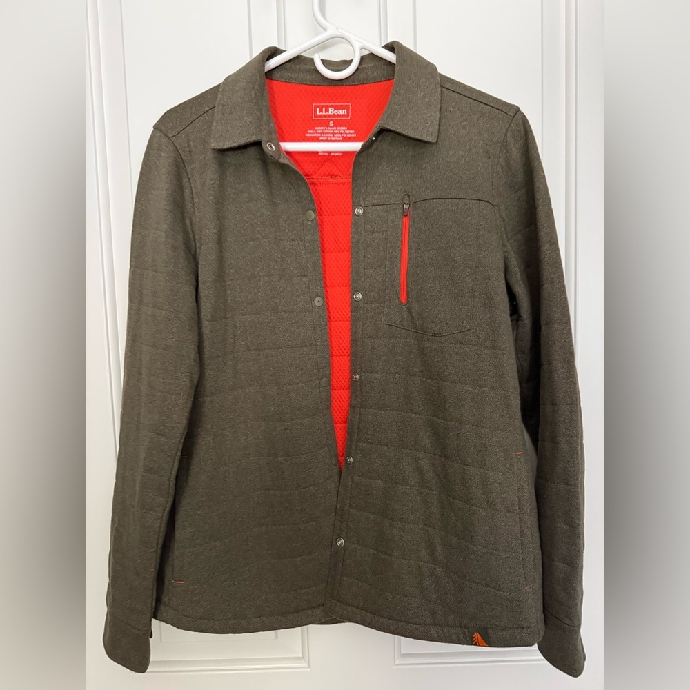 L.L. Bean Women's Olive Green Shirt Jacket